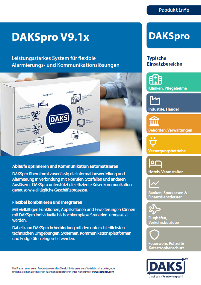 DAKSpro Produktinfo-Flyer